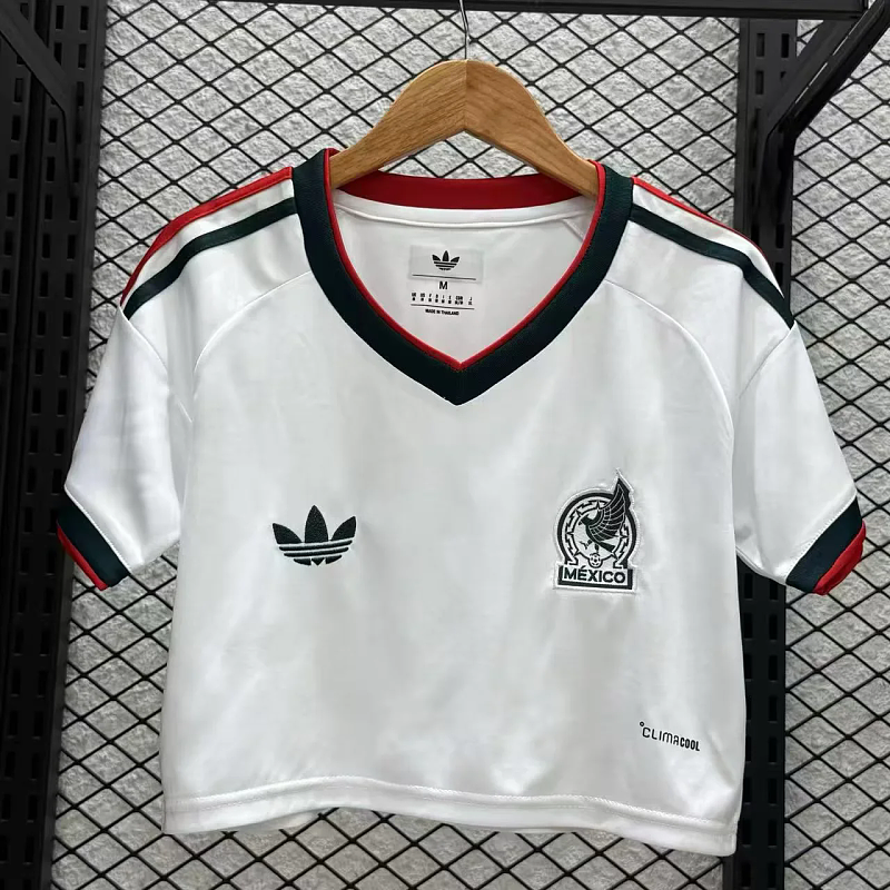 Mujer_Camiseta corta de visitante de México 2026 para mujer, tallas S-XXL